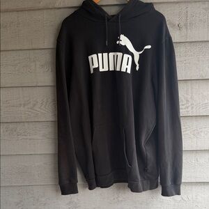 Puma Men's Black Hoodie with Logo